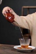 《沁泉壺》宜興紫砂壺工藝美術師手工大紅袍泡茶壺具