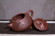 《石瓢》宜興紫砂壺助理工藝美術師手工茶壺茶具底槽青石瓢