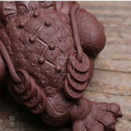 《招財(cái)金蟾》宜興紫砂壺手工紫泥紫砂壺茶具