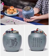 《四大美女茶葉罐》宜興紫砂壺手工紫泥，段泥，紅清水泥，天青泥茶壺具