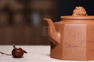 《八方來財》宜興紫砂壺工藝美術師手工金降坡泥泡茶壺茶具八方