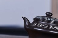 《水扁》宜興紫砂壺中國工藝美術大師純手工黑料茶壺全手工紫砂壺