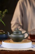 《心經(jīng)笑櫻》宜興紫砂壺工藝美術(shù)師手工頂級(jí)民國(guó)綠泡茶壺禮品笑櫻