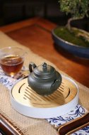 《心經(jīng)笑櫻》宜興紫砂壺工藝美術(shù)師手工頂級(jí)民國(guó)綠泡茶壺禮品笑櫻