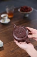 《金砂竹韻》宜興紫砂壺純手工底槽青，段泥泡茶壺