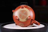 《獅韻》紫砂壺全手工茶壺老師小紅泥，絞泥（段泥、紫泥、綠泥等）壺