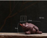 《招財(cái)金蟾》宜興紫砂壺手工紫泥紫砂壺茶具